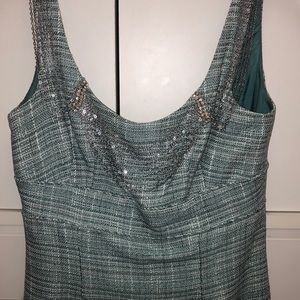 Dress with suit jacket.